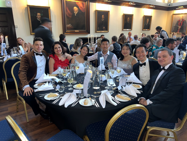 Group photo at a graduation ball